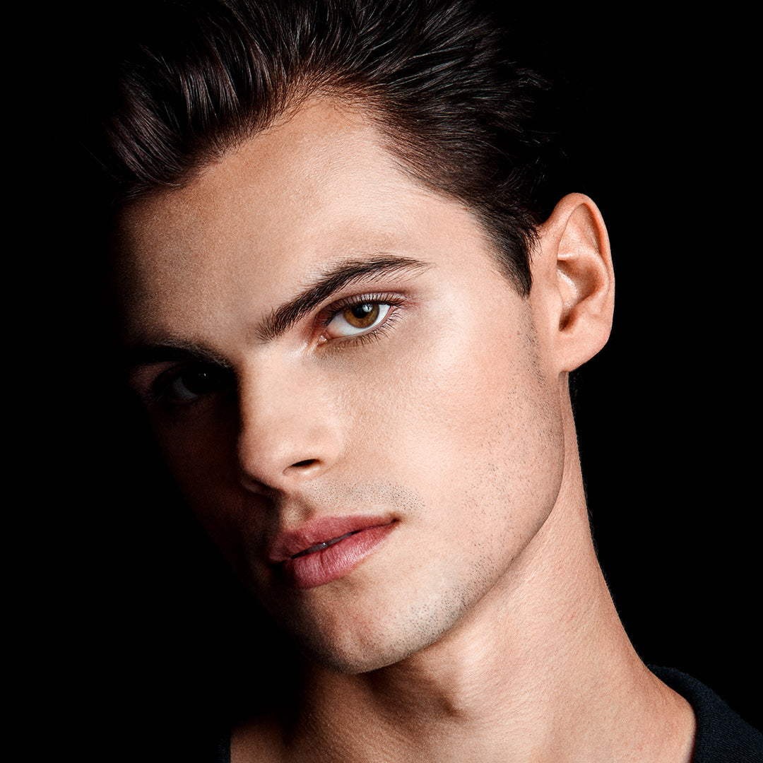 Image of a male model with beautiful lashes and brows